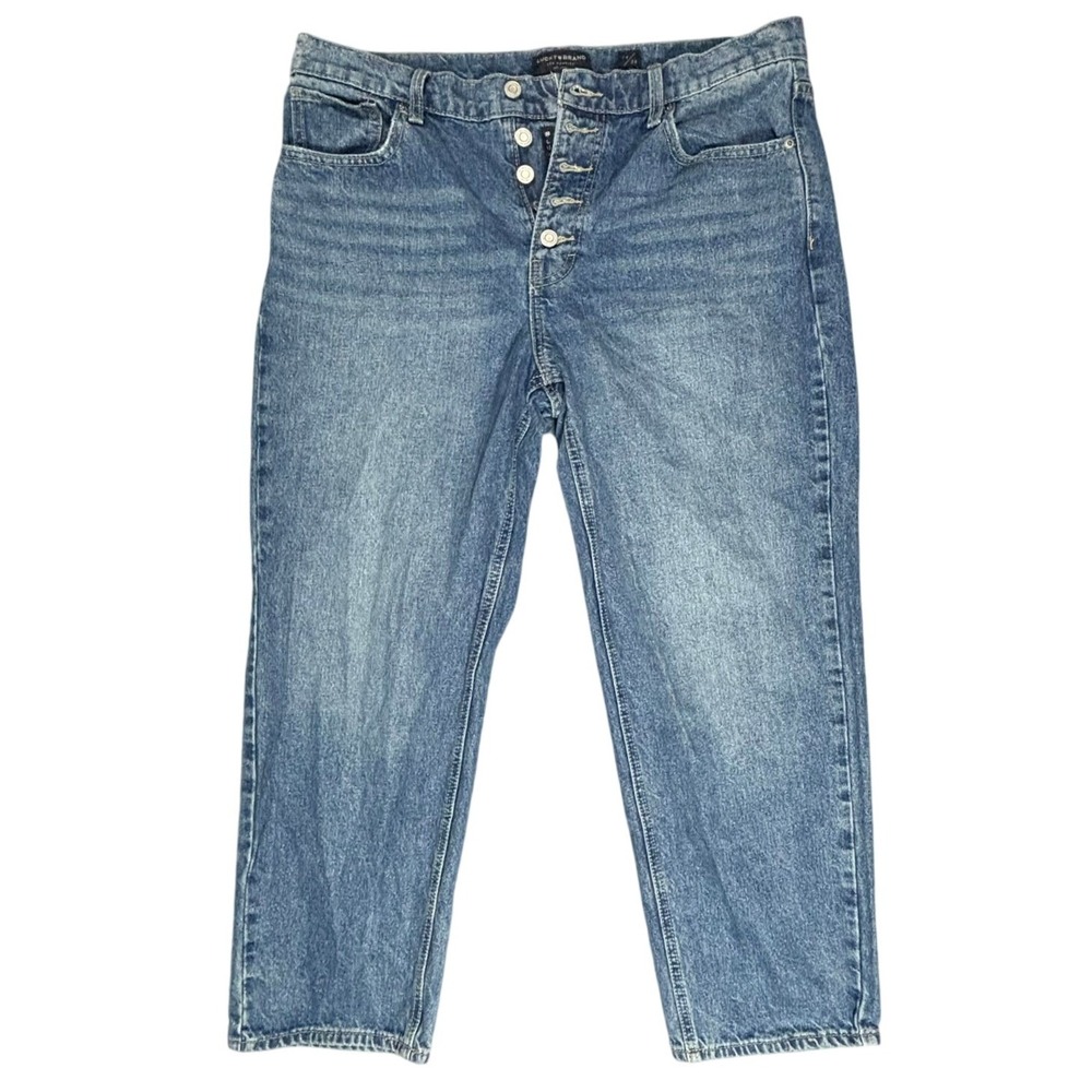 Lucky Brand Boy Mid Rise Relaxed Jeans Womens 14/32 Button Fly Medium Wash Denim